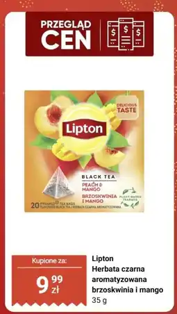 Biedronka Herbata Lipton czarna aromatyzowana brzoskwinia i mango oferta