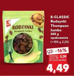 Kaufland Rodzynki Thompson Jumbo K-Classic oferta