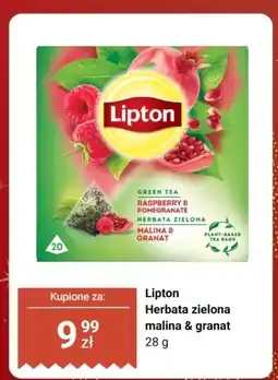 Biedronka Herbata Lipton zielona malina & granat oferta