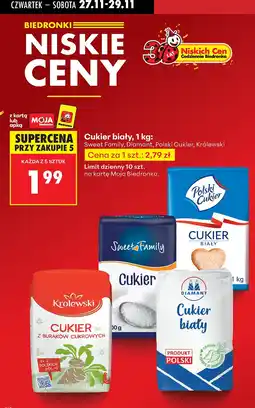 Biedronka Cukier biały Sweet Family, 1 kg oferta