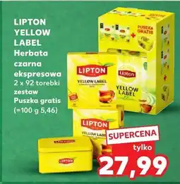 Kaufland Herbata Yellow Label czarna ekspresowa + puszka GRATIS Lipton oferta