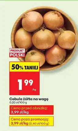 Biedronka Cebula żółta na wagę Biedronka oferta