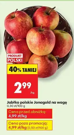 Biedronka Jabłko polskie Jonagold na wagę Biedronka oferta