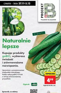 Biedronka Ogórek Go Bio oferta