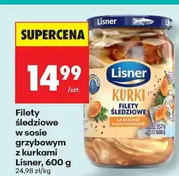 Biedronka Filety śledziowe w sosie ziołowym z kurkami Lisner oferta