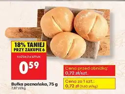 Biedronka Bułka poznańska, 75 g Biedronka oferta