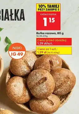 Biedronka Bułka razowa 80 g Biedronka oferta