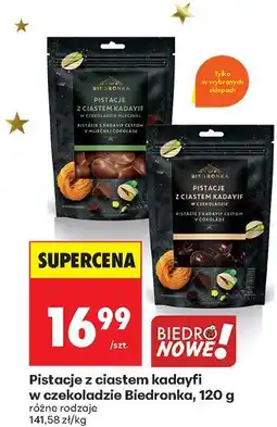 Biedronka Pistacje z ciastem kadayfi w czekoladzie 120 g, różne rodzaje Biedronka oferta