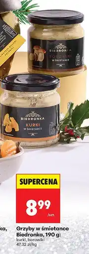 Biedronka Grzyby w śmietance 190 g kurki Biedronka oferta
