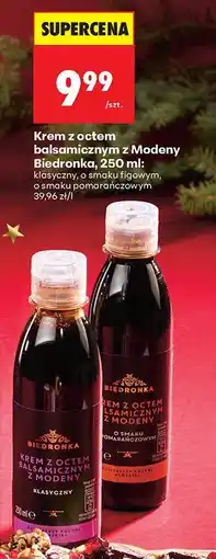 Biedronka Krem z octem balsamicznym z Modeny 250 ml o smaku figowym Biedronka oferta