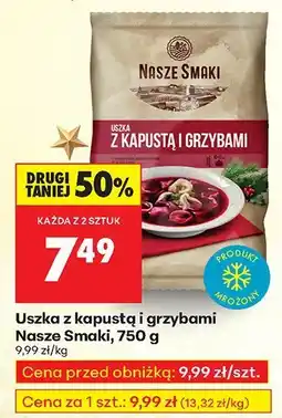 Biedronka Uszka z kapustą i grzybami Nasze Smaki 750 g oferta