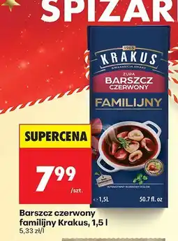 Biedronka Barszcz czerwony familijny Krakus 1,5 l oferta
