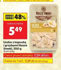 Biedronka Uszka z kapustą i grzybami Nasze Smaki 350 g oferta