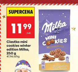 Biedronka Ciastka mini cookies winter edition Milka, 250 g oferta