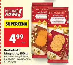Biedronka Herbatniki 150 g korzenne z migdałami Magnetic oferta