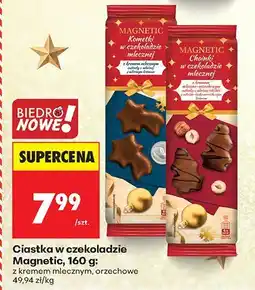 Biedronka Ciastka w czekoladzie Magnetic, 160 g z kremem mlecznym oferta