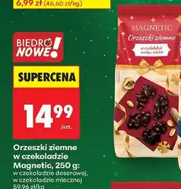 Biedronka Orzeszki ziemne w czekoladzie 250 g: w czekoladzie deserowej Magnetic oferta