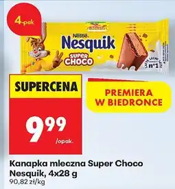 Biedronka Kanapka mleczna Super Choco Nesquik, 4x28 g oferta