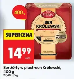 Biedronka Ser żółty w plastrach Królewski, 400 g Sierpc oferta