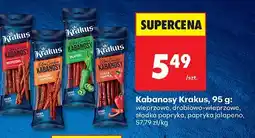 Biedronka Kabanosy 95 g wieprzowe Krakus oferta