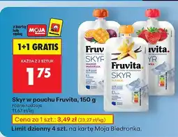 Biedronka Skyr w pouchu Fruvita, 150 g różne rodzaje oferta