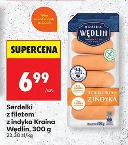 Biedronka Serdelki z filetem z indyka Kraina Wedlin, 300 g Kraina Wędlin oferta