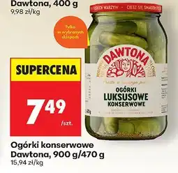 Biedronka Ogórki konserwowe Dawtona, 900g/470g oferta
