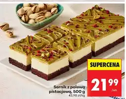 Biedronka Sernik z polewą pistacjową, 500g Biedronka oferta