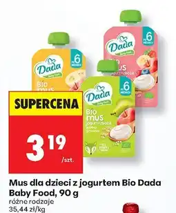 Biedronka Mus dla dzieci z jogurtem Bio Dada Baby Food, 90 g oferta