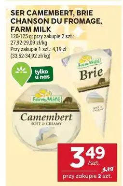 Stokrotka Ser Camembert, Brie, Chanson du Fromage, Farm Milk oferta