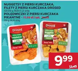 Stokrotka Nuggetsy z piersi kurczaka, filety z piersi kurczaka Drosed, poledwiczki z piersi kurczaka pikantne oferta