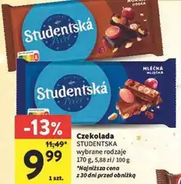 Intermarche Czekolada gorzka z bakaliami Orion Studentska oferta