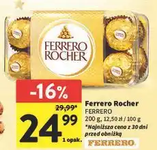 Intermarche Praliny w pudełku plastikowym Ferrero Rocher oferta