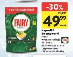 Intermarche Tabletki do zmywarek lemon Fairy All In 1 oferta