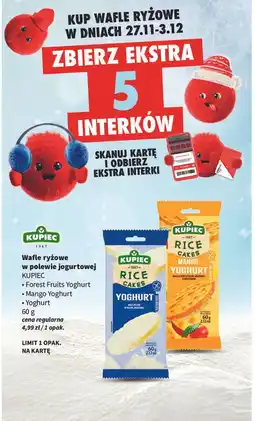 Intermarche Wafle ryżowe polewa jogurtowa Kupiec oferta