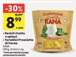 Intermarche Tortellini z szynką prosciutto Giovanni Rana oferta