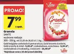Intermarche Granola czekoladowa z truskawką Sante oferta