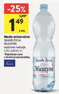 Intermarche Woda lekko gazowana Muszyna Skarb Życia oferta