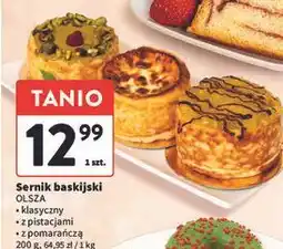 Intermarche Sernik baskijski z pomarańczą Cukiernia Olsza oferta