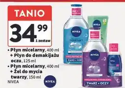 Intermarche Zestaw: płyn mielarny kojący 400 ml + żel do mycia twarzy Nivea Zestaw oferta