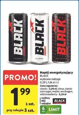 Intermarche Napój energetyczny wild strawberry Black Energy oferta