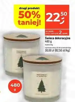 Dealz Świeca dekoracyjna peppermint & sparkles 480 g oferta