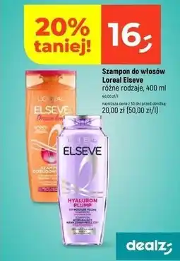 Dealz Szampon odbudowujący keratyna roślinna witaminy olejek rycynowy L'oreal Elseve Dream Long oferta