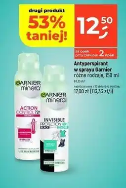 Dealz Dezodorant fresh aloe Garnier Mineral Invisible Protection oferta
