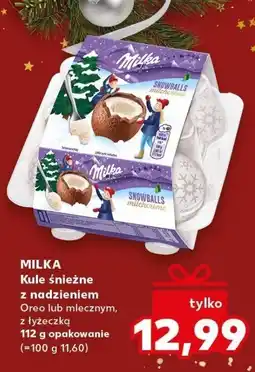 Kaufland Czekolada Milka Kule śnieżne z nadzieniem Oreo lub mlecznym oferta