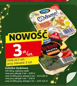 Auchan Sałatka surimi z brzoskwinią Lisner oferta