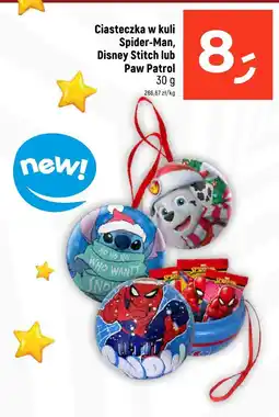 Dealz Ciasteczka w kuli Spider-Man, Disney Stitch lub Paw Patrol 30g Dealz oferta