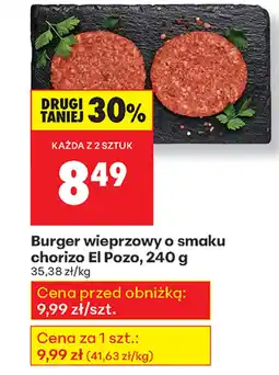 Biedronka Burger El Pozo oferta