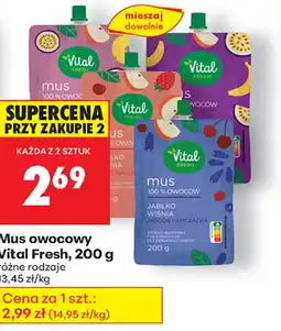 Biedronka Mus owocowy Vital oferta