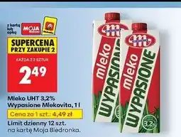 Biedronka Mleko 3.2% Mlekovita Wypasione oferta